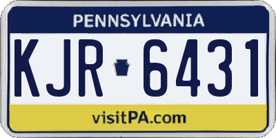 PA license plate KJR6431