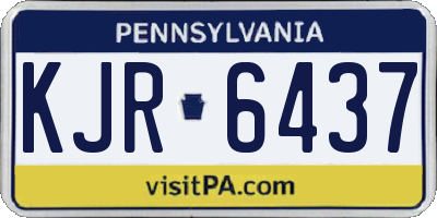 PA license plate KJR6437