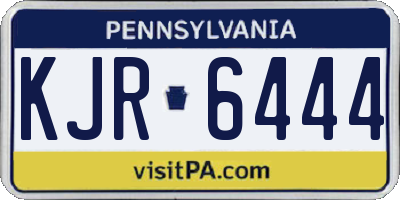 PA license plate KJR6444