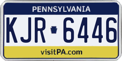 PA license plate KJR6446