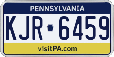 PA license plate KJR6459