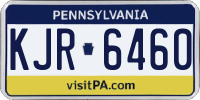 PA license plate KJR6460