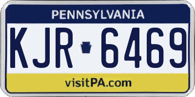PA license plate KJR6469