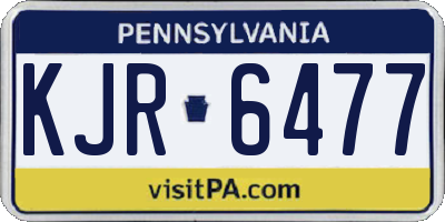 PA license plate KJR6477