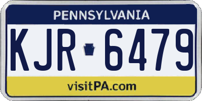 PA license plate KJR6479
