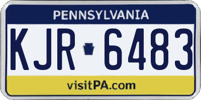 PA license plate KJR6483