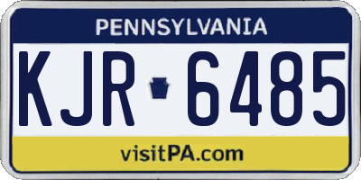 PA license plate KJR6485