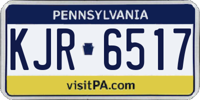 PA license plate KJR6517