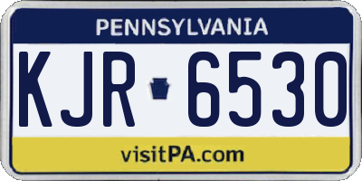 PA license plate KJR6530