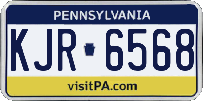 PA license plate KJR6568