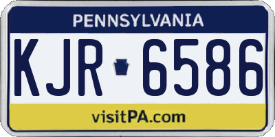 PA license plate KJR6586