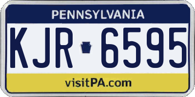 PA license plate KJR6595