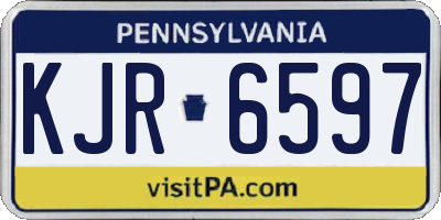 PA license plate KJR6597