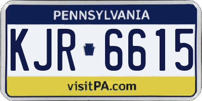 PA license plate KJR6615