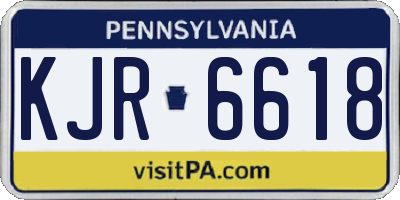 PA license plate KJR6618