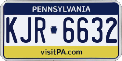 PA license plate KJR6632