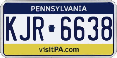 PA license plate KJR6638