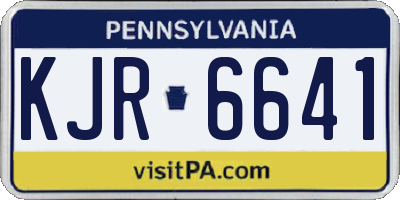 PA license plate KJR6641