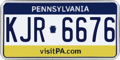 PA license plate KJR6676