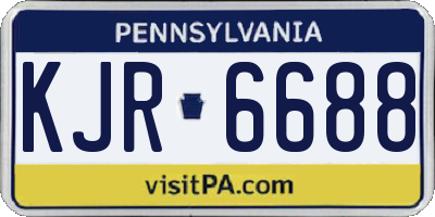 PA license plate KJR6688