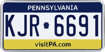 PA license plate KJR6691