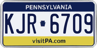 PA license plate KJR6709