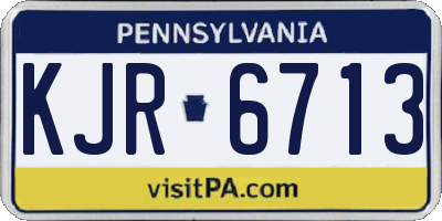 PA license plate KJR6713