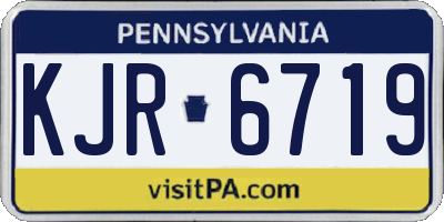 PA license plate KJR6719