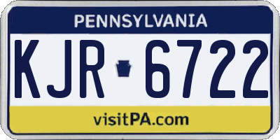 PA license plate KJR6722