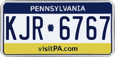 PA license plate KJR6767