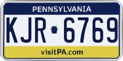 PA license plate KJR6769