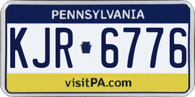 PA license plate KJR6776