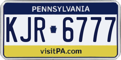 PA license plate KJR6777