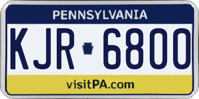 PA license plate KJR6800