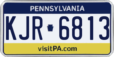 PA license plate KJR6813