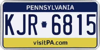 PA license plate KJR6815