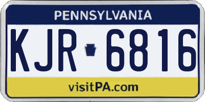 PA license plate KJR6816