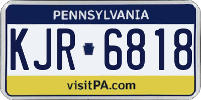 PA license plate KJR6818