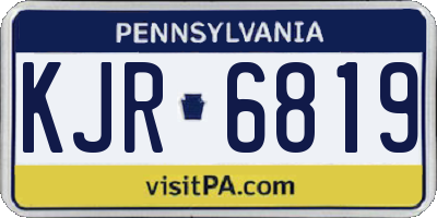 PA license plate KJR6819