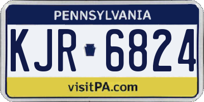 PA license plate KJR6824