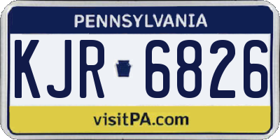 PA license plate KJR6826