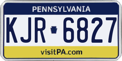PA license plate KJR6827