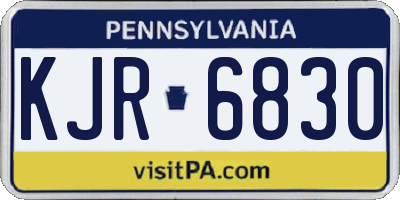 PA license plate KJR6830