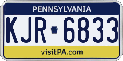 PA license plate KJR6833
