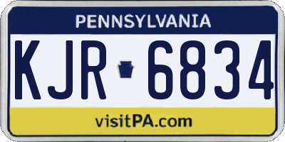 PA license plate KJR6834