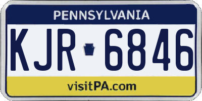 PA license plate KJR6846