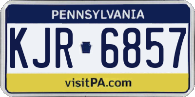 PA license plate KJR6857