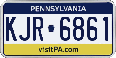 PA license plate KJR6861