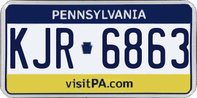 PA license plate KJR6863