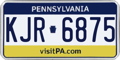 PA license plate KJR6875